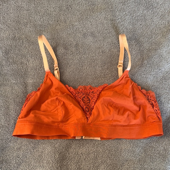 Other - Lace Trim Bralette in Orange